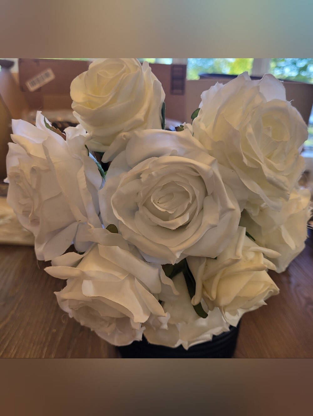 White Artificial Roses